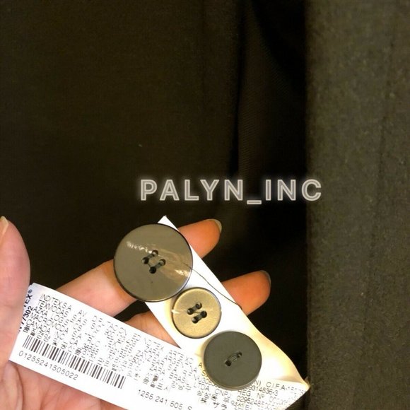 NWT ZARA KHAKI LONG DOUBLE-BREASTED WOOL MILITARY COAT - Picture 9 of 12